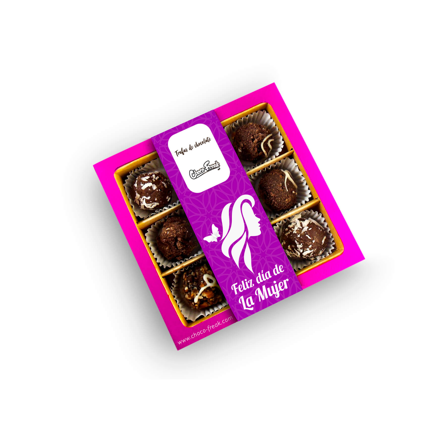 Regalos a Domicilio Caja de 9 Trufas por el Día de La Mujer